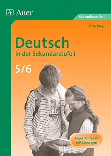 Deutsch in der Sekundarstufe I, Klasse 5/6: Kopiervorlagen mit Lösungen. RSR 2006 von Auer Verlag i.d.AAP LW